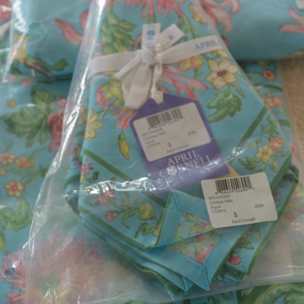 April Cornell Tablecothes, Napkins and Cups